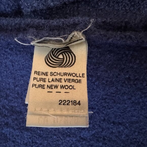 Vintage Geiger Austria Blue Wool Cardigan Jacket Size 40 M Old Money Preppy - Picture 7 of 7